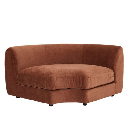 Chestnut Madrid Curve Corner Sofa