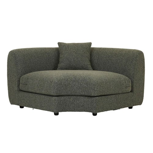 Green Boucle Madrid Curve Corner Sofa
