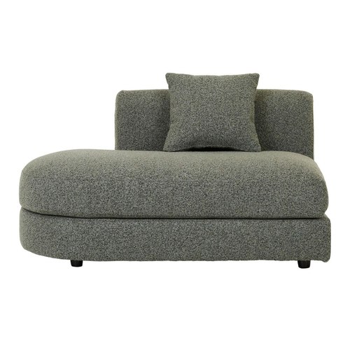 Green Boucle Madrid Curve Left Chaise Sofa