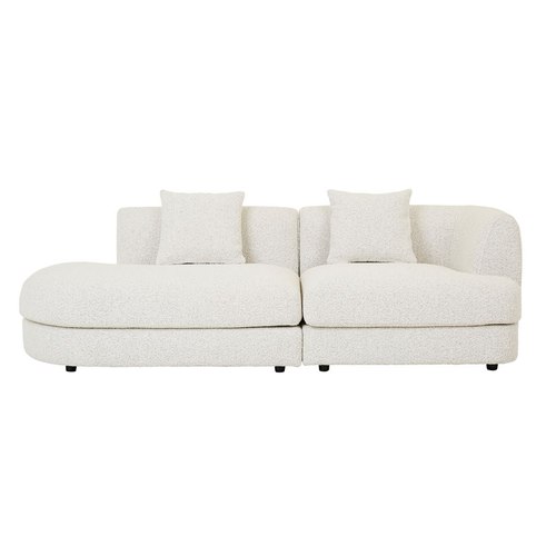 Grey Speckle Boucle Madrid Curve Left Chaise Sofa