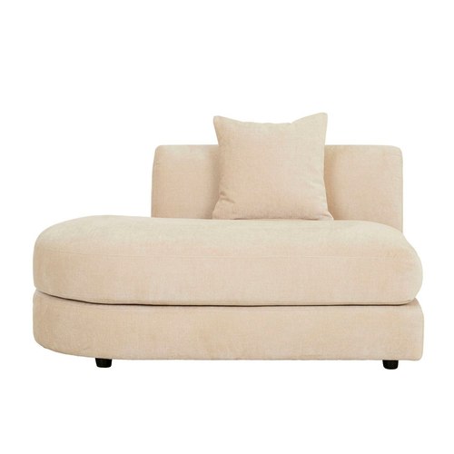 Soft Wheat Madrid Curve Left Chaise Sofa