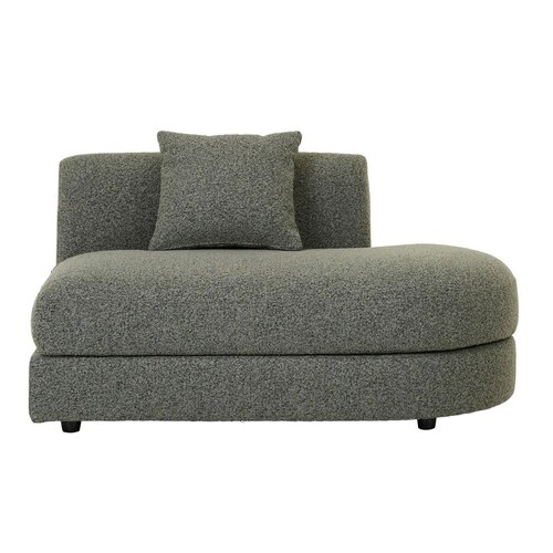 Green Boucle Madrid Curve Right Chaise Sofa