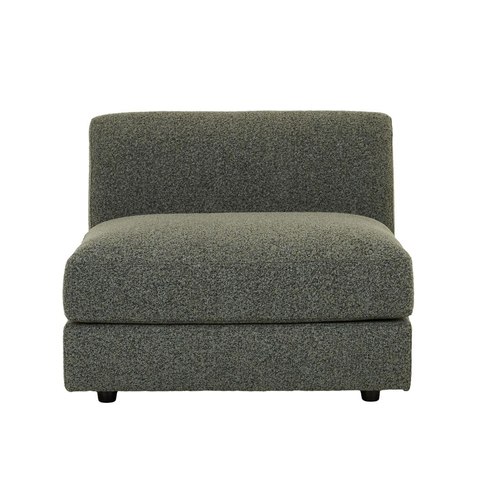 Green Boucle Madrid Curve 1 Seater Centre Sofa