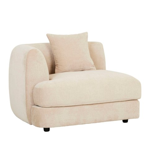 Soft Wheat Madrid Curve 1 Seater Left Arm Sofa