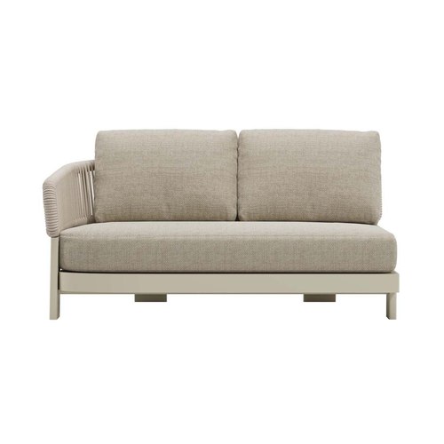 Sand/Natural Valencia Rope 2 Seater Left Arm Sofa