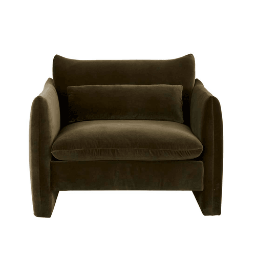 Caper Velvet Sidney Peak Sofa Chair