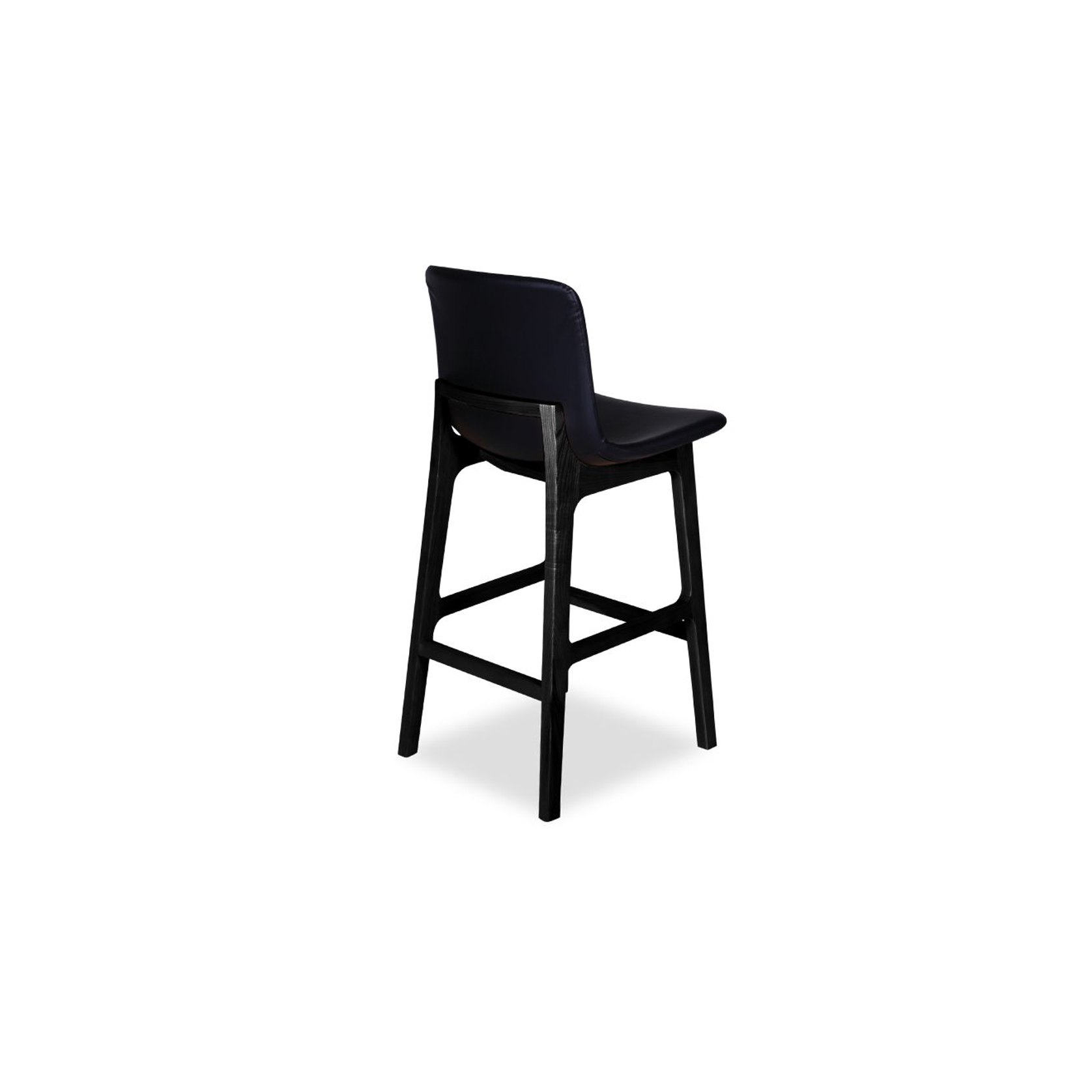 Ara Stool Black Black Pad Kitchen Bench Seat Height 66cm Black