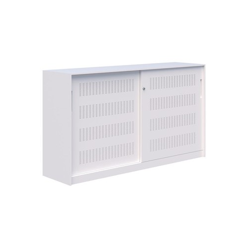White Fortis Steel Storage Sliding Door Cabinet