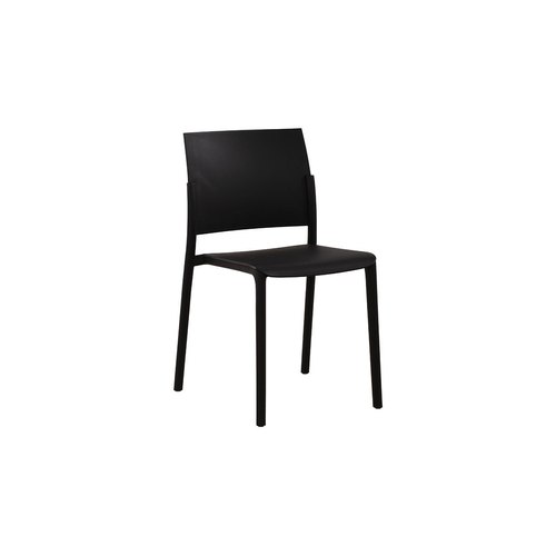 Black Elsa Outdoor Dining Armless Chair