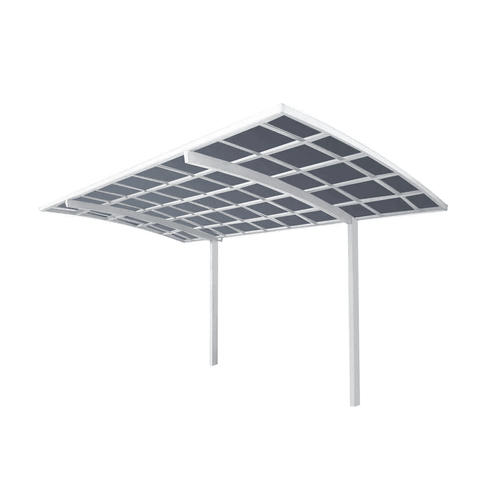 White / Dark Grey Cantilever Patio Cover 550x 280 x 316cm