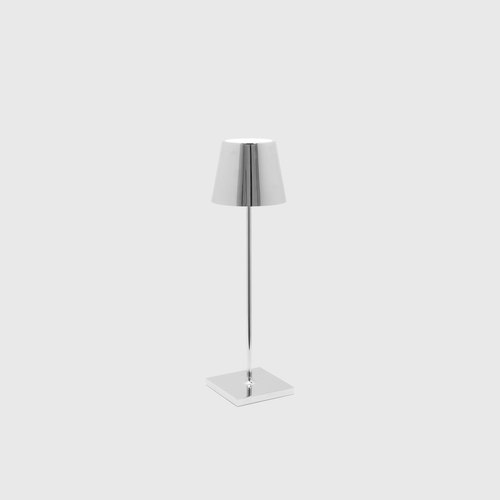Glossy Chrome Poldina Metallic Table Lamp