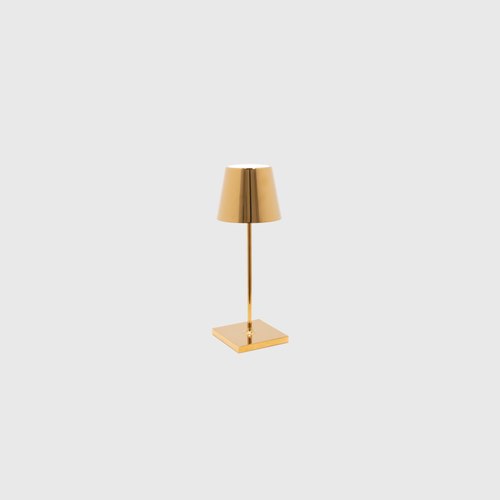 Glossy Gold Poldina Mini Metallic Table Lamp