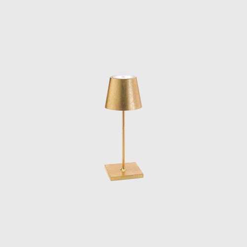 Gold Leaf Poldina Mini Metallic Table Lamp