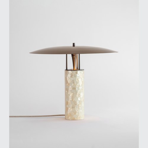 Bronze Luna Capiz Table Lamp