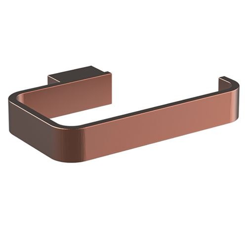 Brushed Copper Quadro Toilet Roll Holder