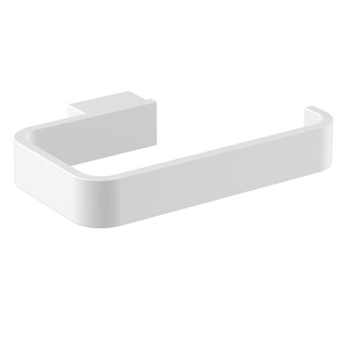 Matte White Quadro Toilet Roll Holder
