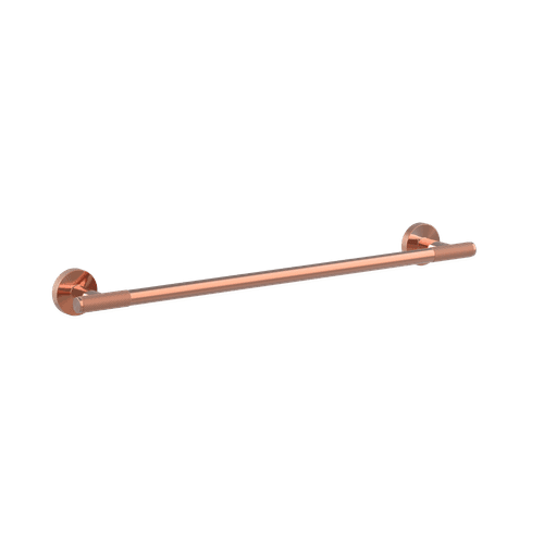 Brushed Copper Motivo Knurled Towel Bar 500mm