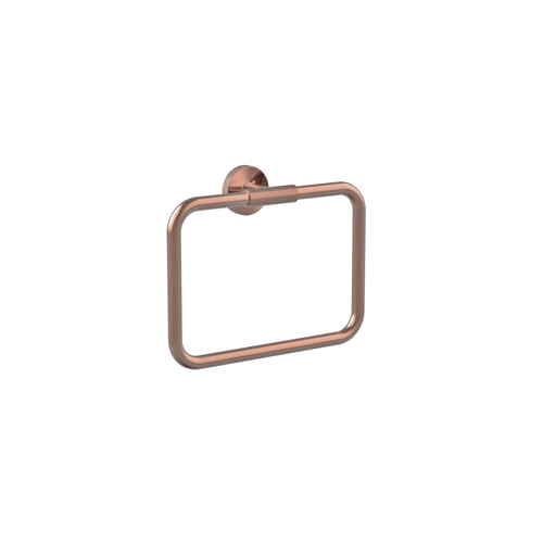 Brushed Copper Motivo Knurled Towel Ring