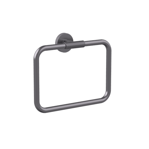 Gunmetal Motivo Knurled Towel Ring