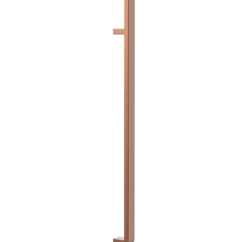Brushed Copper Titan Square Vertical Heated Towel Rail