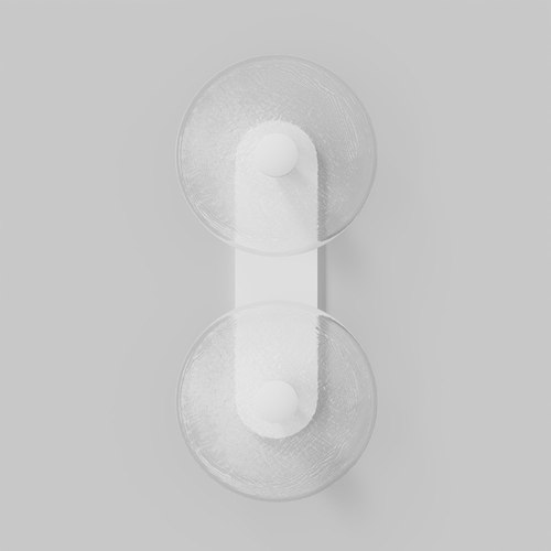 Matte White Powdercoat Coral Duo - Wall Light