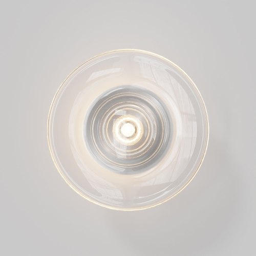 Brushed Steel Sol Round Wall Light