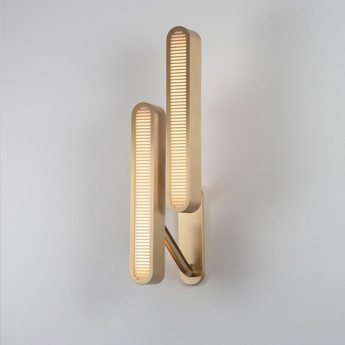 Brushed Gold Colt Double Wall Light