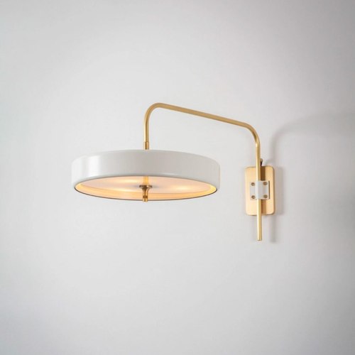 White Revolve Wall Light