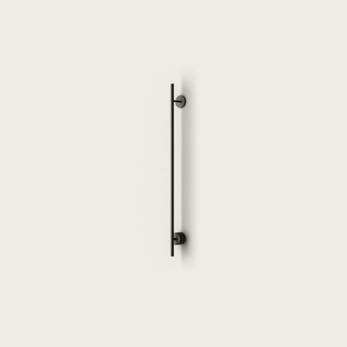 Matte Black Clock Large Wall Light