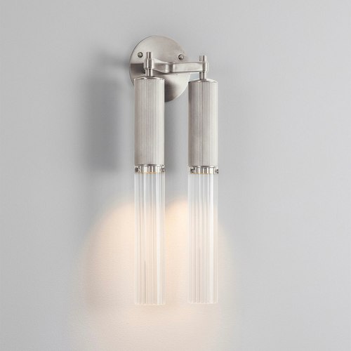 Satin Nickel Flume Double Wall Light