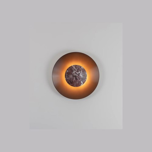 Red Marble Luna Wall Light