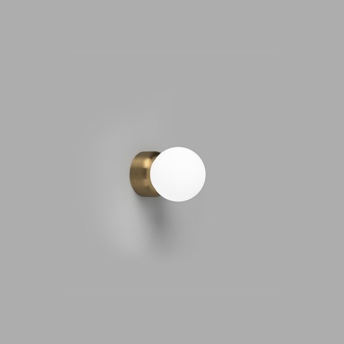 Old Brass Orb Deco Wall Light