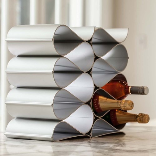 Satin anodised aluminium Echelon Modular Wine Storage System