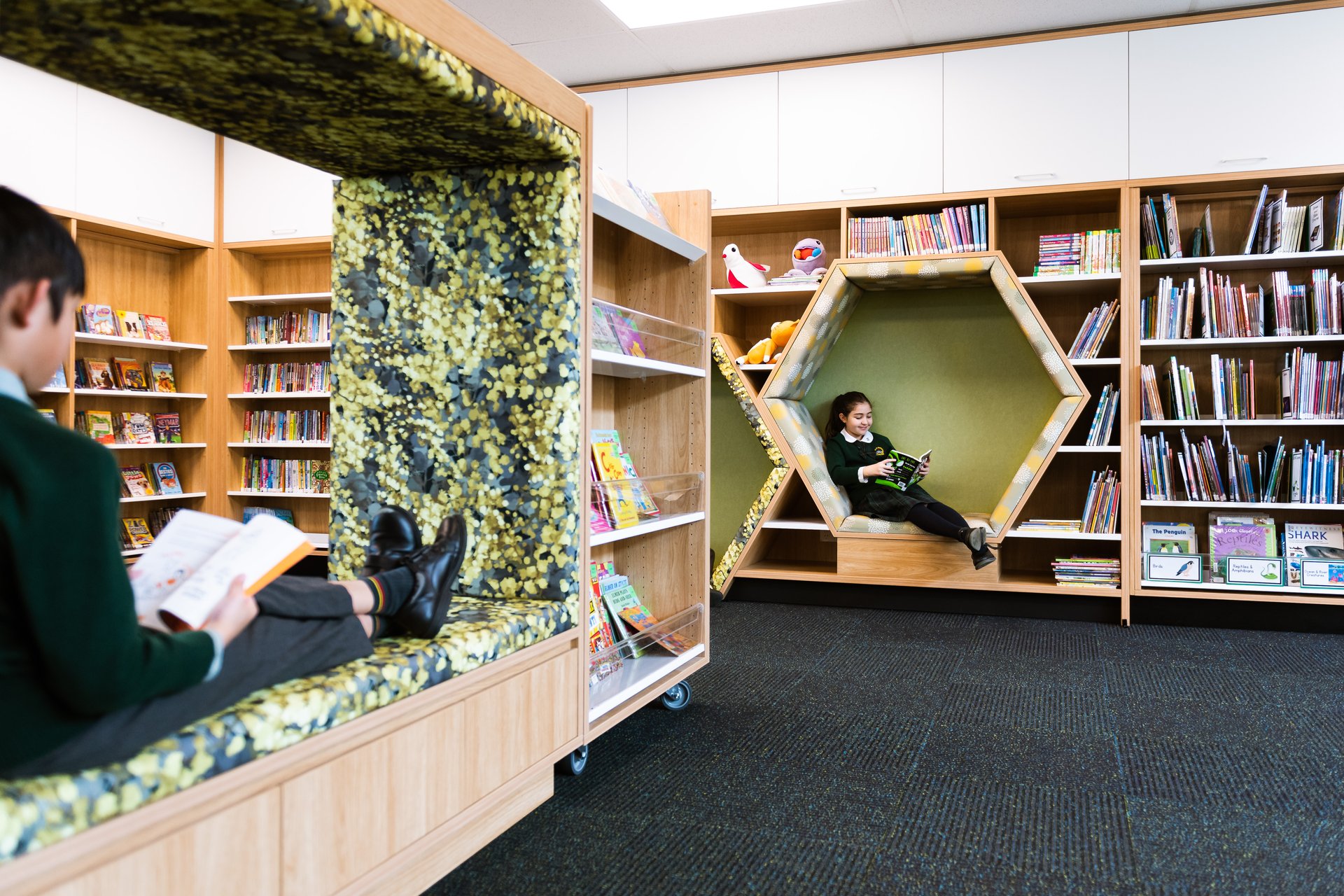 Cps Library Primary School Library Area by Hosking Interior Design | ArchiPro AU