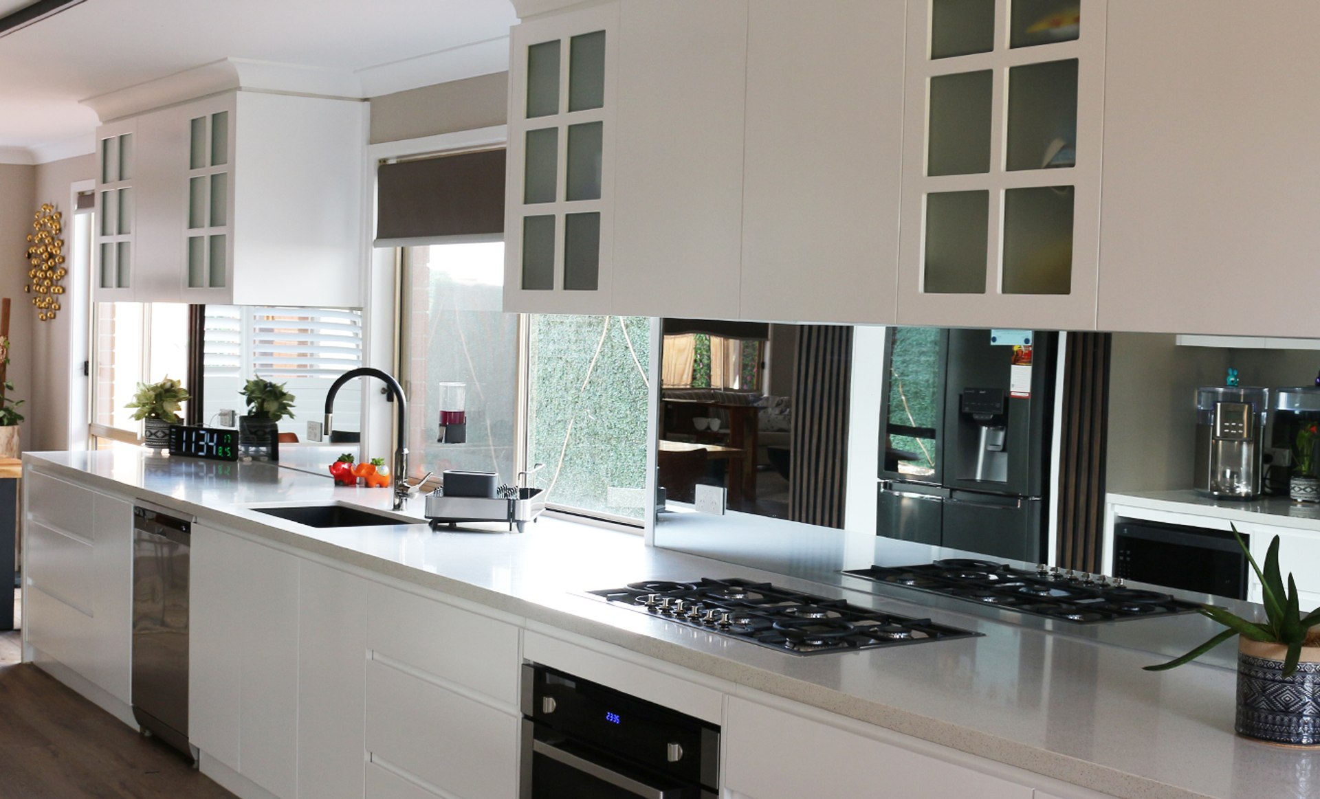 Modern Kitchen with 3d wall Panels