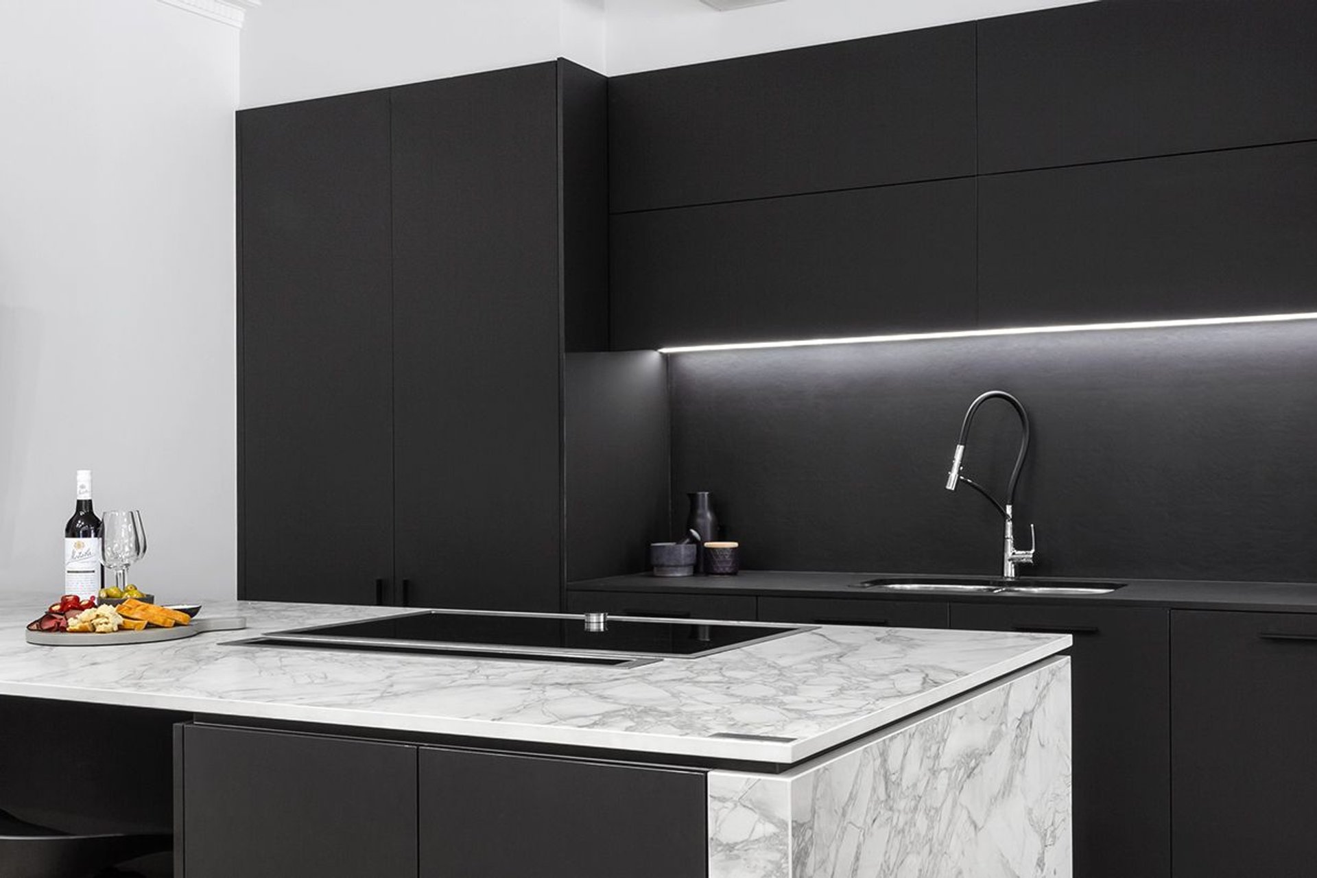 Matte Black Kitchen Design, Willoughby by Premier Kitchens Australia ...