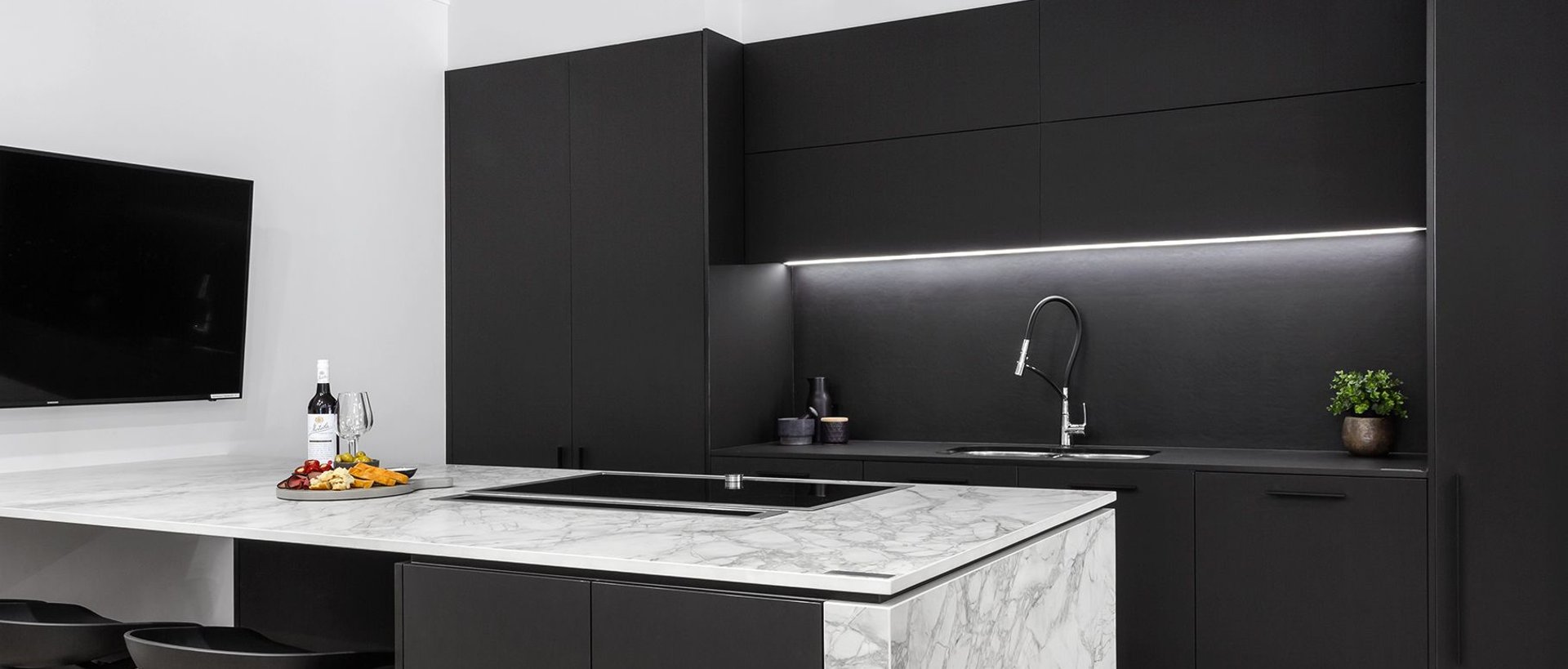 Matte Black Kitchen Design, Willoughby By Premier Kitchens Australia ...