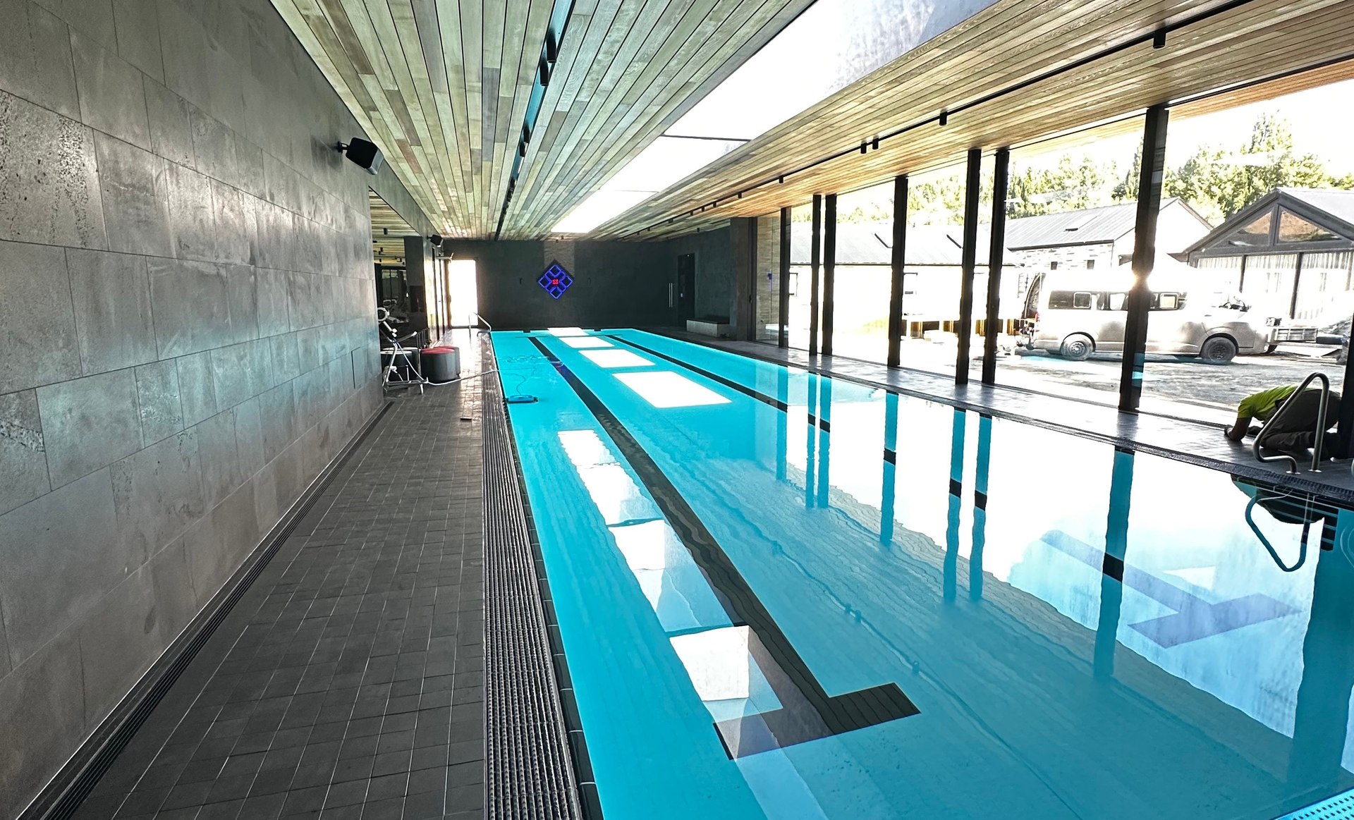 Pool tiling at Speargrass Flat Rd